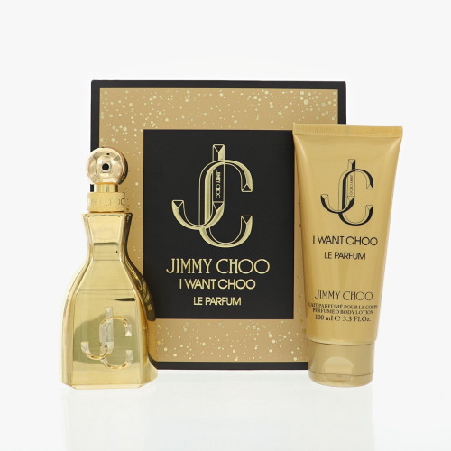 I Want Choo Le Parfum by Jimmy Choo Gift Set for Women 2 Piece Set For Women: 2 Oz Eau De Parfum Spray, 3.3 Oz Body Lotion