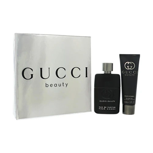 Gucci Guilty by Gucci Gift Set for Men 2 Piece Gift Set For Men - 1.6 Oz Parfum, 1.7 Oz  Shower Gel