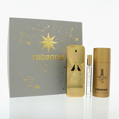 Paco One Million Elixir Intense by Paco Rabanne Gift Set for Men 3 Piece Gift Set For Men - 3.4 Oz  Eau De Parfum, 5.0 Oz Deodorant, 10 Ml Eau De Parfum