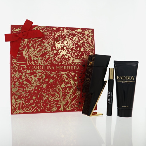 Bad Boy by Carolina Herrera Gift Set for Men 3 Piece Gift Set For Men - 1.7Oz  Eau De Toilette, 3.4Oz Shower Gel, 10Ml  Eau De Toilette