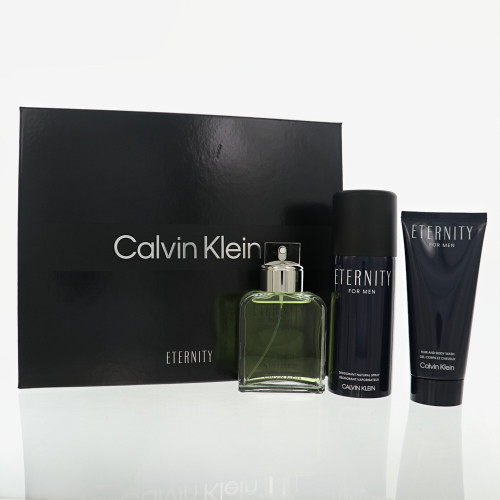 Eternity by Calvin Klein Gift Set for Men 3 Piece Gift Set For Men - 3.4Oz  Eau De Toilette, 5 Oz Deodorant, 3.4 Oz  Shower Gel