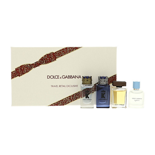 D&G by Dolce & Gabbana Gift Set for Men 4 Piece Gift Set For Men - 0.17 Oz K Eau De Toilette, 0.17 Oz K Eau De Parfum, 0.17 Oz The One Eau De Toilette, 0.15 Oz Light Blue Eau De Toilette