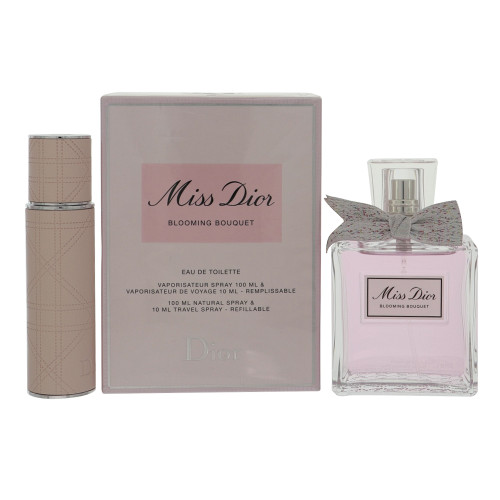 Miss Dior Blooming Bouquet by Christian Dior Gift Set for Women 2 Piece Gift Set For Women - 3.4 Oz Eau De Toilette Spray, 0.34 Oz Eau De Toilette Refillable Spray