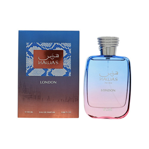 Hawas London by Rasasi Box for Men 3.38 Oz Eau De Parfum Spray