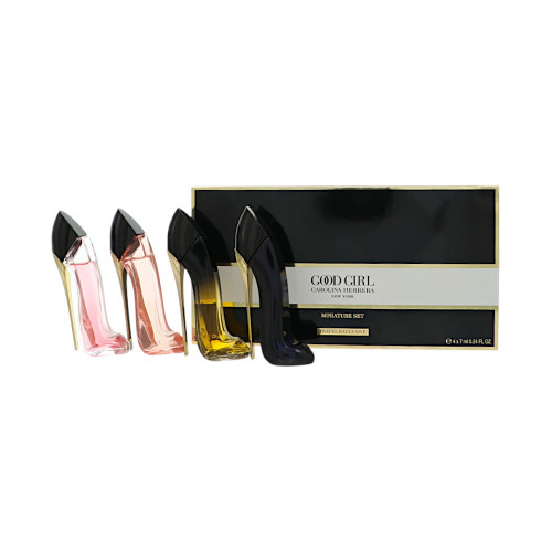 Carolina Good Girl Mini Set by Carolina Herrera Gift Set for Women 4 Piece Gift Set - 0.24Oz Very Good Girl Edp Splash,0.24Oz Blush Edp Splash,0.24Oz Good Girl Edp Splash,0.24Oz Jasmine Absolute Edp Splash Oz