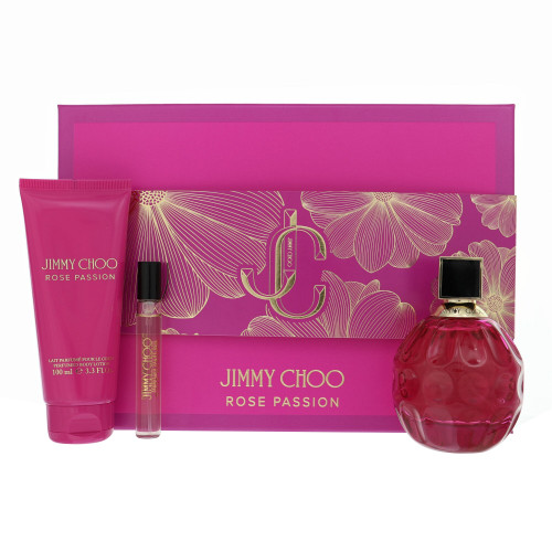 Jimmy Choo Rose Passion by Jimmy Choo Gift Set for Women 3.3 Oz Eau De Parfum Spray