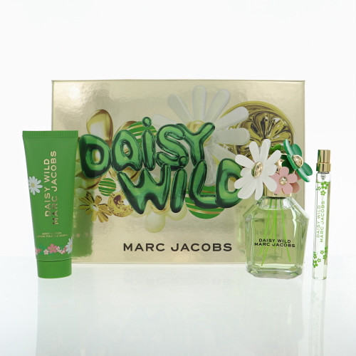 Daisy Wild by Marc Jacobs Gift Set for Women 3 Piece Gift Set For Women - 3.3 Oz Eau De Parfum Spray, 0.33 Oz Eau De Parfum Spray, 2.5 Oz Body Lotion