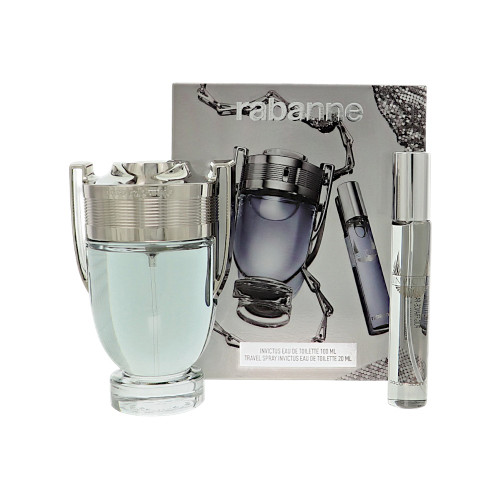 Invictus by Paco Rabanne Gift Set for Men 2 Piece Set For Men: 3.4 Oz Eau De Toilette Spray, 0.68 Oz Eau De Toilette Spray