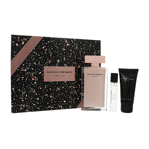 Narciso Rodriguez by Narciso Rodriguez Gift Set for Women 3 Piece Set For Women: 3.3 Oz Eau De Parfum Spray, 0.33 Oz Eau De Parfum Spray, 1.6 Oz Body Lotion