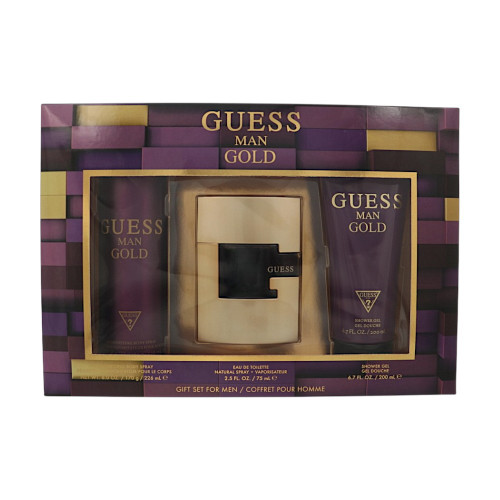Guess Man Gold by Guess - 3 Piece Gift Set bottle for Men