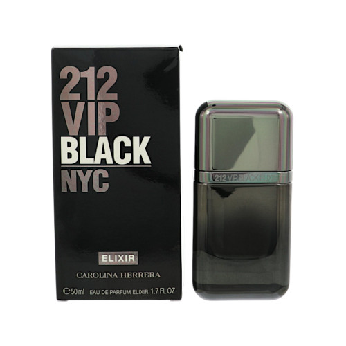 212 Vip Black Elixir by Carolina Herrera Box for Men 1.7 Oz Eau De Parfum Spray