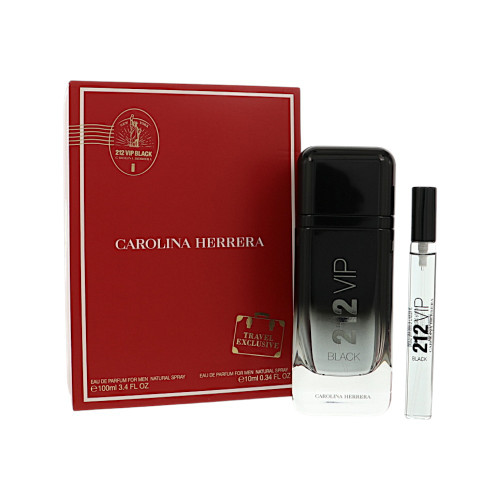 212 Vip Black by Carolina Herrera - 2 Piece Gift Set bottle for Men