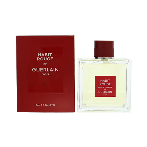 Habit Rouge by Guerlain Box for Men 3.3 Oz Eau De Toilette Spray
