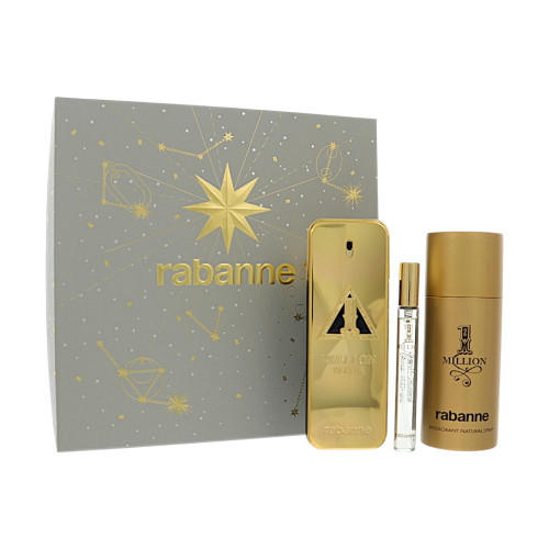 Paco One Million Elixir Intense by Paco Rabanne Gift Set for Men 3 Piece Gift Set For Men - 3.4 Oz  Eau De Parfum, 5.0 Oz Deodorant, 10 Ml Eau De Parfum