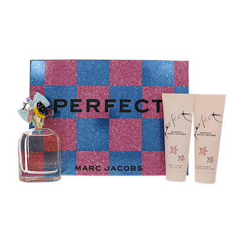 Perfect by Marc Jacobs Gift Set for Women 3 Piece Set For Women: 3.3 Oz Eau De Parfum Spray, 2.5 Oz Shower Gel, 2.5 Oz Body Lotion