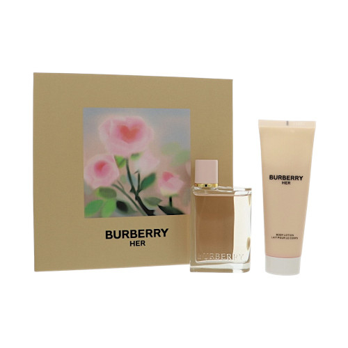 Burberry Her by Burberry Gift Set for Women 2 Pc Gift Set -1.6Oz Edp Spray, 2.5Oz Body Lotion Oz
