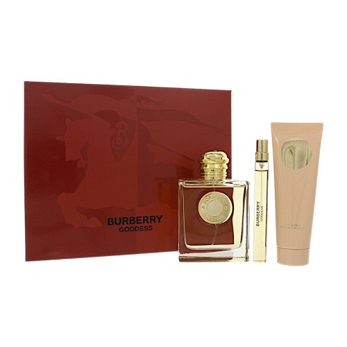 Goddess by Burberry Gift Set for Women 3 Piece Set For Women: 3.3 Oz Eau De Parfum Spray, 0.33 Oz Eau De Parfum Spray, 2.5 Oz Body Lotion