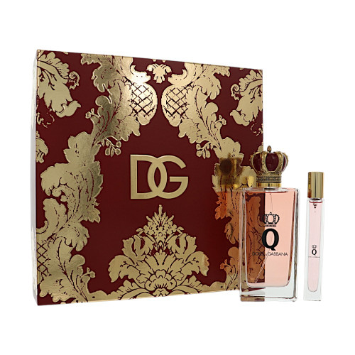 D & G Q by Dolce & Gabbana Gift Set for Women 2 Piece Set For Women: 3.3 Oz Eau De Parfum Spray, 0.33 Oz Eau De Parfum Spray