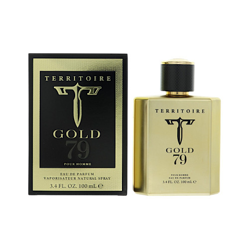 Territoire Gold 79 by Yzy Perfume Box for Men 3.4 Oz Eau De Parfum Spray