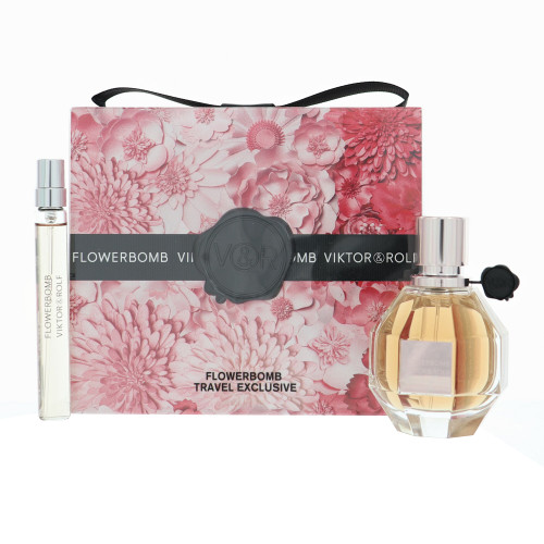 Flowerbomb Travel Exclusive by Viktor & Rolf Gift Set for Women 2 Piece Gift Set - 1.7 Oz Eau De Parfum Spray, 0.34 Oz Eau De Parfum Spray