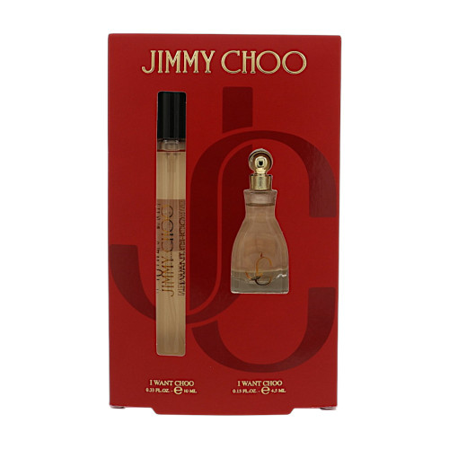 I Want Choo by Jimmy Choo Gift Set for Women 2 Pc Gift Set -0.33Oz Edp Spray, 0.15Oz Edp Splash Oz