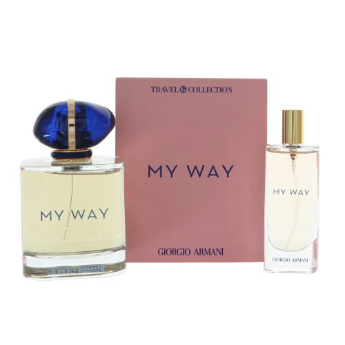 Armani My Way by Giorgio Armani Gift Set for Women 2 Piece Gift Set - 3.0 Oz Eau De Parfum Spray, 0.5 Oz Eau De Parfum Spray