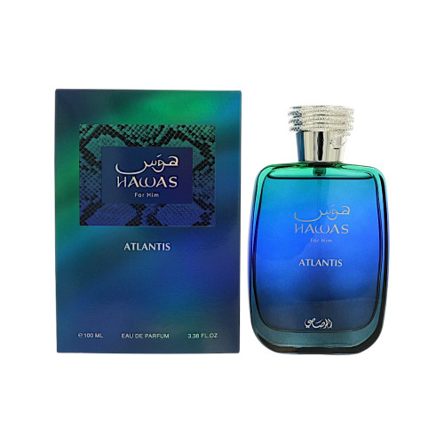 Hawas Atlantis by Rasasi Box for Men 3.38 Oz Eau De Parfum Spray