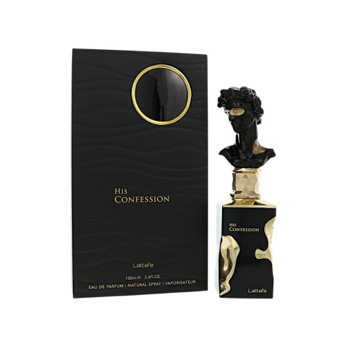 His Confession by Lattafa Box for Men 3.4 Oz Eau De Parfum Spray