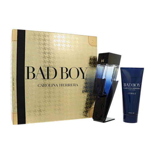 Bad Boy Cobalt by Carolina Herrera Gift Set for Men 2 Pc Gift Set- 3.4Oz Edp Spray,3.4Oz Shower Gel Oz