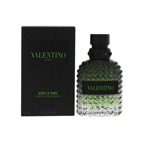 Born In Roma Green Stravaganza by Valentino Box for Men 1.7 Oz Eau De Toilette Spray