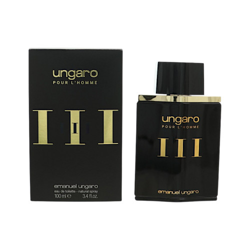 Ungaro Iii by Emanuel Ungaro Box for Men 3.4 Oz Eau De Toilette Spray
