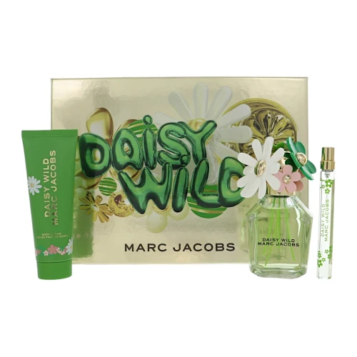 Daisy Wild by Marc Jacobs Gift Set for Women 3 Piece Gift Set For Women - 3.3 Oz Eau De Parfum Spray, 0.33 Oz Eau De Parfum Spray, 2.5 Oz Body Lotion