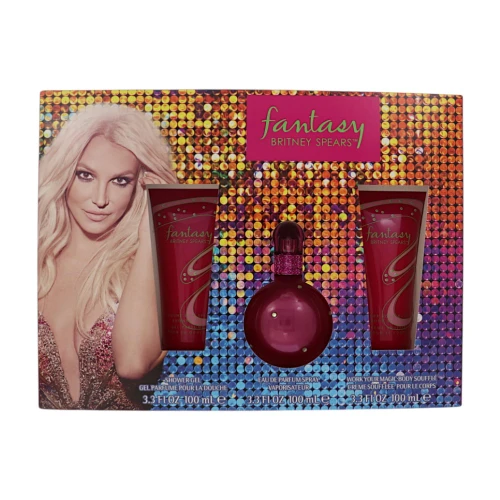 Fantasy by Britney Spears Gift Set for Women 3 Pc Gift Set: 3.3Oz Edp Spray, 3.3Oz Body Lotion, 3.3Oz Shower Gel Oz