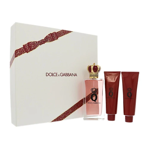 D & G Q by Dolce & Gabbana Gift Set for Women 3 Piece Set For Women: 3.3 Oz Eau De Parfum Spray, 1.69 Oz Shower Gel, 1.69 Oz Body Lotion