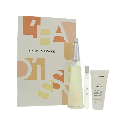 Issey Miyake L'eau D'issey by Issey Miyake Gift Set for Women 3 Piece Gift Set - 3.3 Oz Eau De Toilette Spray, 0.33 Oz Eau De Toilette Spray, 1.6 Oz Body Lotion