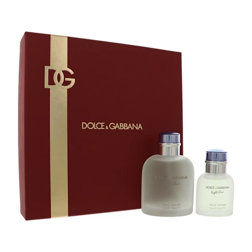D & G Light Blue by Dolce & Gabbana Gift Set for Men 2 Piece Set For Men: 4.2 Oz Eau De Toilette Spray, 1.3 Oz Eau De Toilette Spray