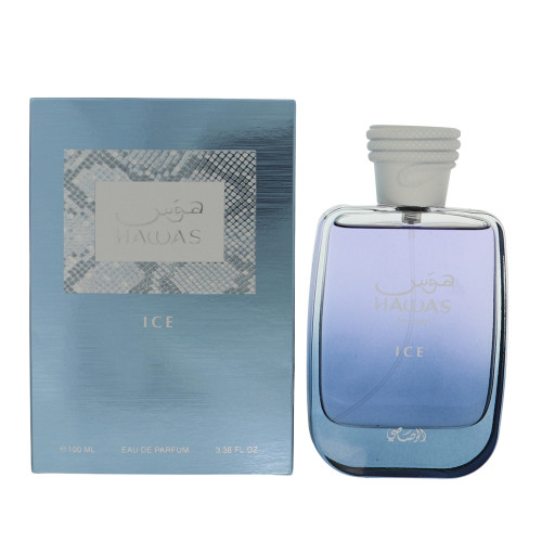 Hawas Ice by Rasasi - 3.38 oz Eau De Parfum Spray bottle for Men