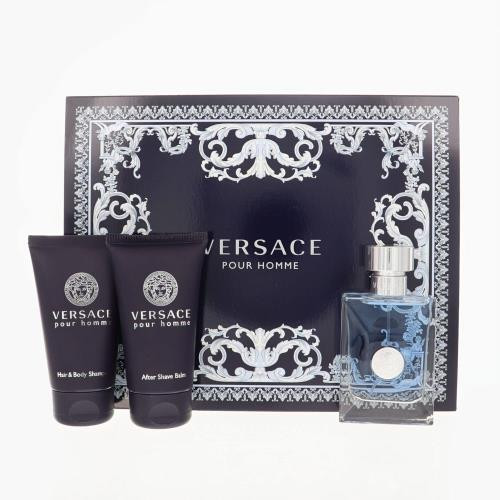 POUR HOMME by Versace 3 PIECE GIFT SET - 1.7 OZ EAU DE TOILETTE SPRAY NEW Box