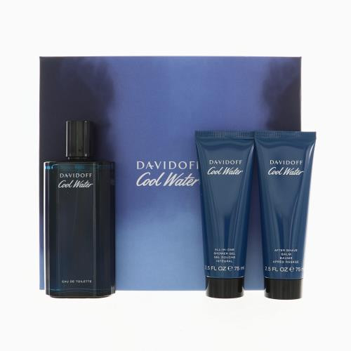 COOL WATER by Davidoff 3 PIECE GIFT SET - 4.2 OZ EAU DE TOILETTE SPRAY NEW Box