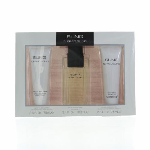 SUNG by Alfred Sung 3 PIECE GIFT SET - 3.4 OZ EAU DE TOILETTE SPRAY NEW Box for