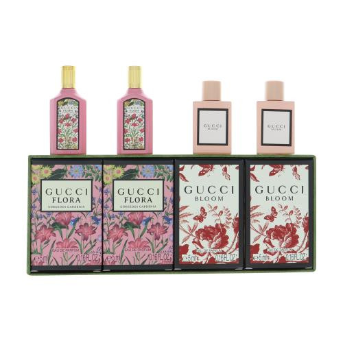 Gucci by Gucci Gift Set for Women 4 Piece Gift Set For Women - 0.16 Oz Eau De Parfum Bloom, 0.16 Oz Eau De Parfum Bloom, 0.16 Oz  Eau De Parfum Flora Gorgeous Gardenia, 0.16 Oz  Eau De Parfum Flora Gorgeous Gardenia
