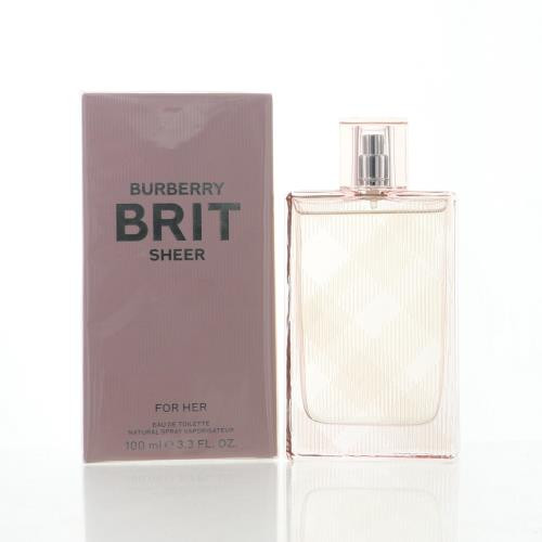 BURBERRY BRIT SHEER by Burberry 3.3 OZ EAU DE TOILETTE SPRAY NEW in Box for