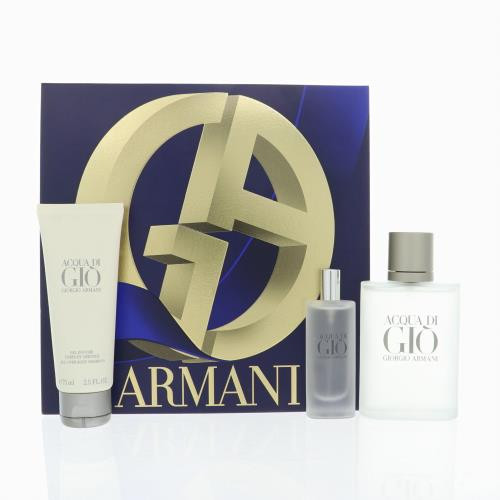 ACQUA DI GIO by Giorgio Armani 3 PIECE GIFT SET - 3.4 OZ EAU DE TOILETTE SPRAY