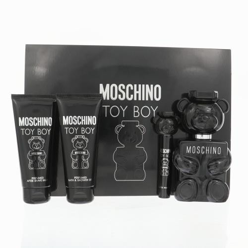 MOSCHINO TOY BOY by Moschino 4 PIECE GIFT SET - 3.4 OZ EAU DE PARFUM SPRAY NEW