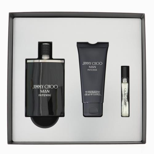 JIMMY CHOO MAN INTENSE by Jimmy Choo 3 PIECE GIFT SET - 3.3 OZ EAU DE TOILETTE