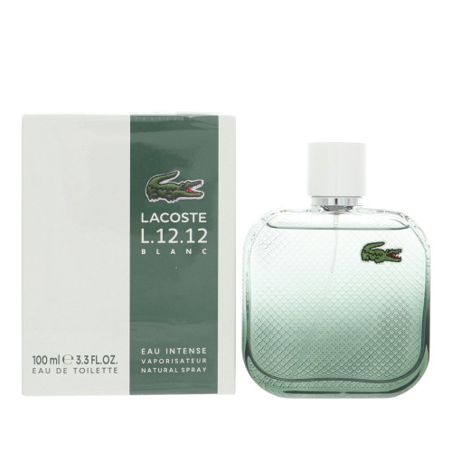 Lacoste Eau De Lacoste L.12.12 Blanc Intense by Lacoste Box for Men 3.3 Oz Eau De Toilette Intense Spray