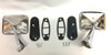 70 71 72 Chevy Truck Square Rectangle Chrome Outside Rearview Door Mirrors Pair