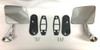 70 71 72 Chevy Truck Square Rectangle Chrome Outside Rearview Door Mirrors Pair