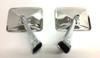 70 71 72 Chevy Truck Square Rectangle Chrome Outside Rearview Door Mirrors Pair