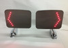 70 71 72 Chevy Truck LED Turnsignal Square Rectangle Chrome Outside Rearview Door Mirrors Pair